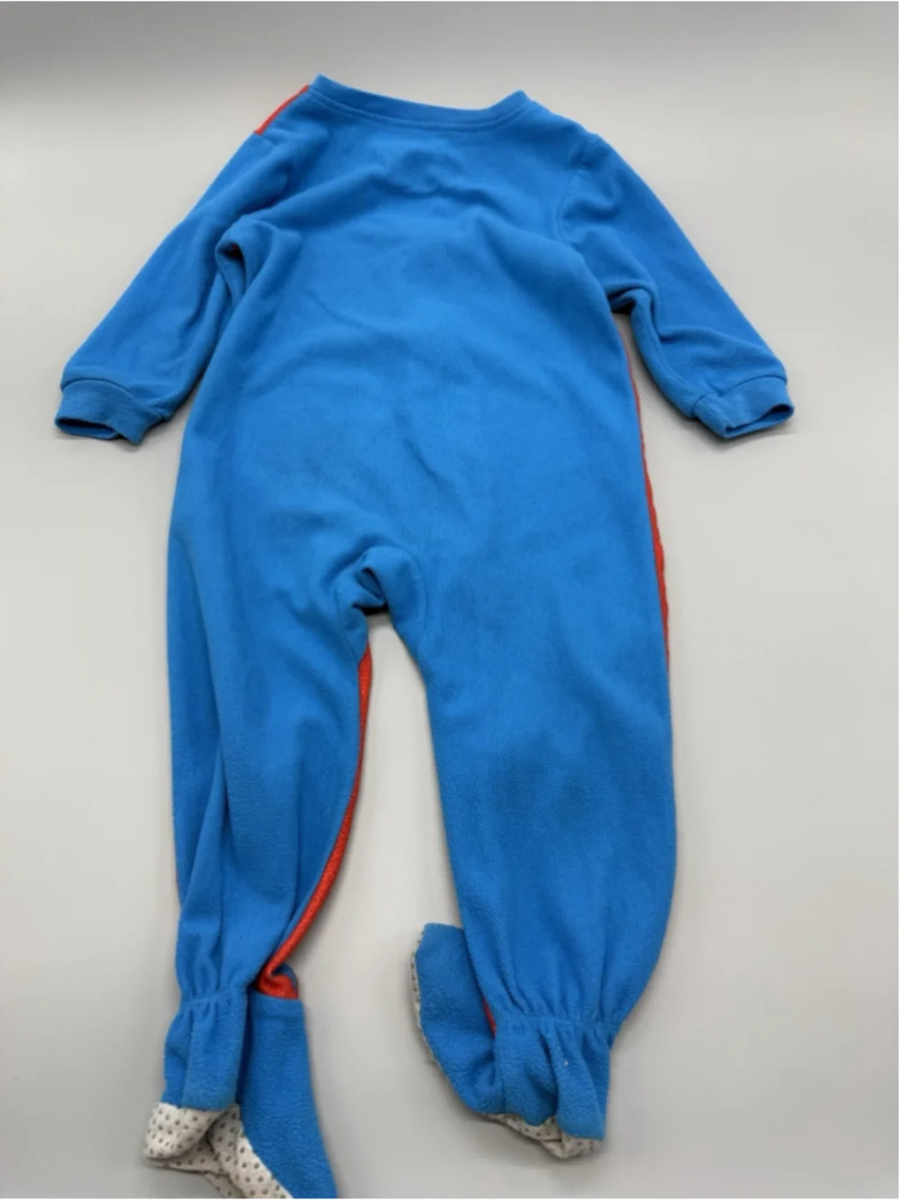 Disney Baby Mickey Mouse Fleece Footed One-Piece Sleeper 24M Red Blue Zip FR